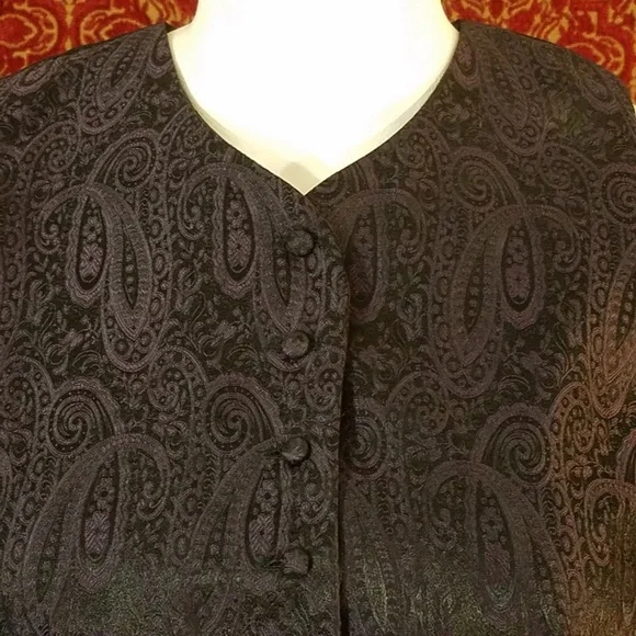 KAREN SCOTT purple paisley vest M✨ - Picture 2 of 6